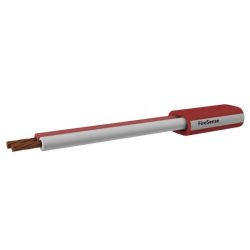 Red TPS - 1.00mm 2 Core - Flat White Stripe (200m)
