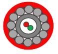 LHD - Sensor Cable Steel - Red