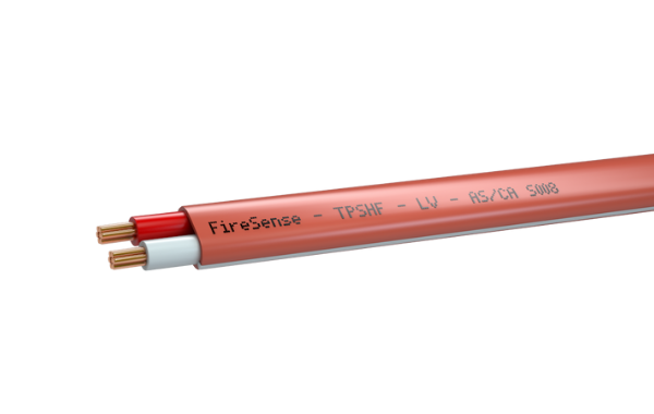 TPS Halogen Free - Flat White Stripe - 1.50mm 2 Core (500m)