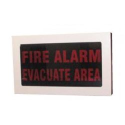Weatherproof Faceplate - "FIRE ALARM - EVACUATE AREA"
