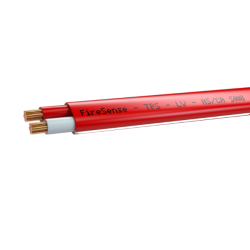 Flat White Stripe TPS - 0.75mm 2 Core (500m)