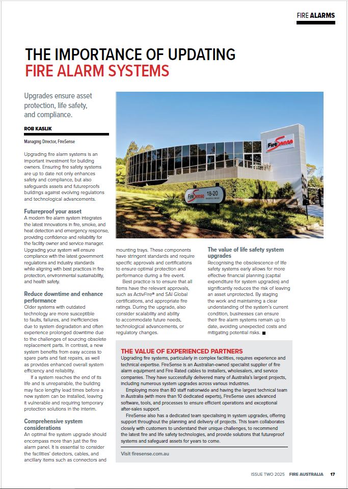 Fire Australia Ed2 2025 Article - System Upgrades